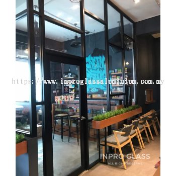 Shopfront Aluminium Frame Glass Office Partition | Glass Panel Wall Klang | Kapar | Meru