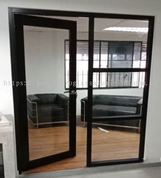 IPSP-SWD5 4" Aluminium Glass Swing Door C/W 5mm Clear Glass at Kuala Lumpur (KL) | Ampang | Kepong