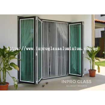 IPGFD-6 Multi Folding Door With 6mm Tempered Glass Door | Glass Contractor Shah Alam
