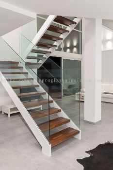 IPGRS-12 12mm Tempered Glass Railing-Staircase (Frameless) | Glass Contractor at Klang | Banting | Sepang | Selangor