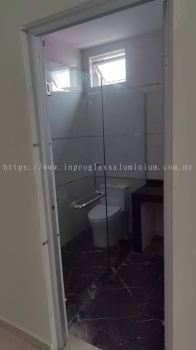 Tempered Shower Screen c/w Swinging Door | Glass Contractor at Kuala Lumpur (KL)