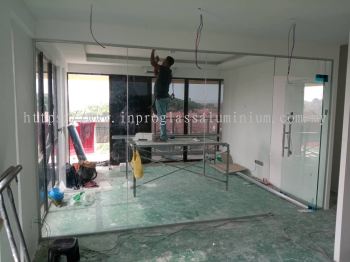 12mm Tempered Glass Partition & Glass Door | Glass Contractor Bukit Tinggi