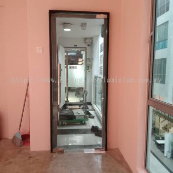 Tempered Clear Glass Door | Glass Contractor at Bukit Jalil | Bandar Kinrara | Puchong