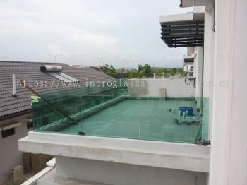 IPGRB-12 12mm Tempered Glass Railing-Balcony (Frameless) | Glass Contractor at Ampang | Selangor | Malaysia