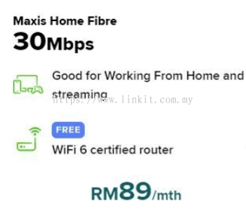 Maxis Fibre 30Mbps