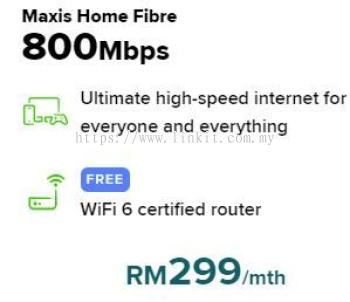 Maxis Fibre 800Mbps