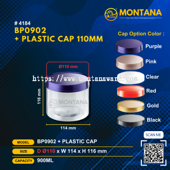 (4184) BP0902  BP PET CONTAINER ( 110mm/900ml)