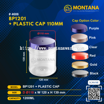 (4606) BP1201   BP PET CONTAINER ( 110mm/1200ml)