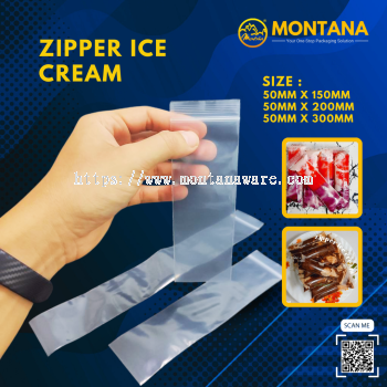 Zipper Plastic Ice Cream