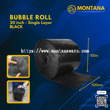 20 inch Bubble Roll Black (500mm x 100m)