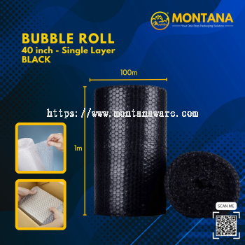 40 inch Bubble Roll Black (1m x 100m)