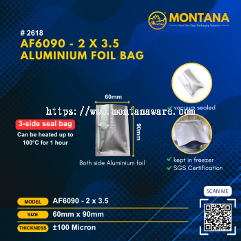 (2618) AF6090 - 2 x 3.5 ALUMINIUM FOIL BAG