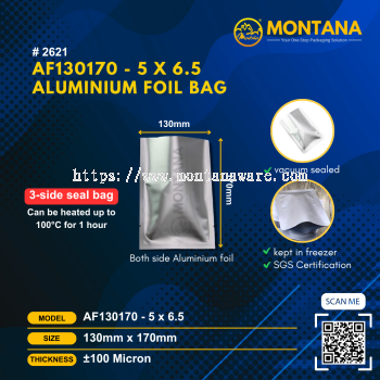 (2621) AF130170 - 5 x 6.5 ALUMINIUM FOIL BAG