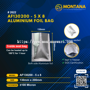 (2622) AF130200 - 5 x 8 ALUMINIUM FOIL BAG