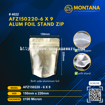 (4022) AFZ150220-6 x 9 ALUM FOIL STAND ZIP