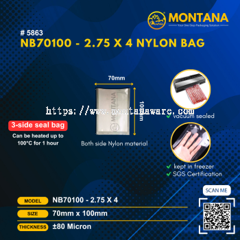 (5863) NB70100 - 2.75 x 4 NYLON BAG