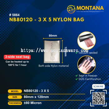 (5864) NB80120 - 3 x 5 NYLON BAG