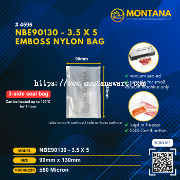 (4596) NBE90130 - 3.5 x 5 EMBOSS NYLON BAG