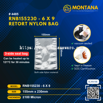 (4485) RNB155230 - 6 x 9 RETORT NYLON BAG