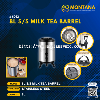 (6062) 8L S_S MILK TEA BARREL