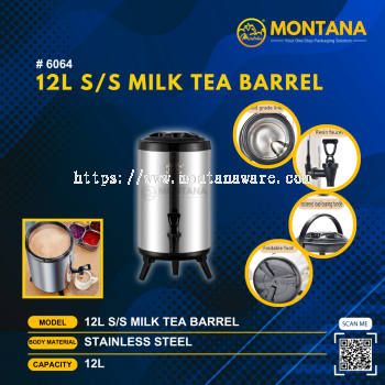 (6064) 12L S_S MILK TEA BARREL