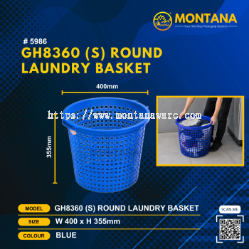 (5986) GH8360 (S) ROUND LAUNDRY BASKET
