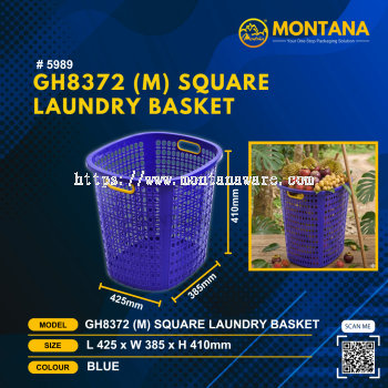 (5989) GH8372 (M) SQUARE LAUNDRY BASKET