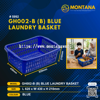 (5992) GH002-B (B) BLUE LAUNDRY BASKET