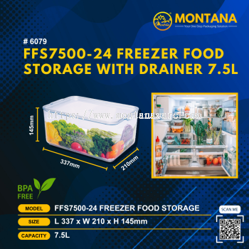 (6079) FFS7500-24 FREEZER FOOD STORAGE WITH DRAINER 7.5L