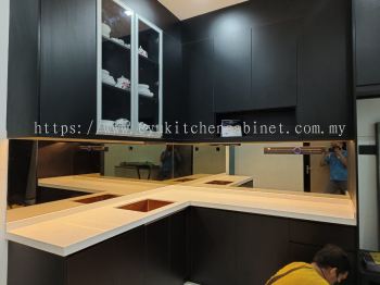 Melamine Kitchen Cabinet @Taman Rawang Tin