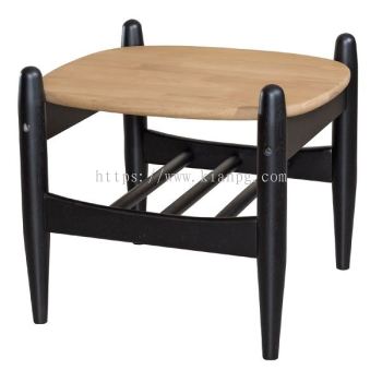 LARSEN End Table Natural Oak (Top) / Black (Leg)