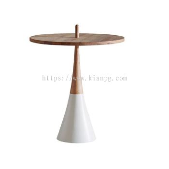 VATICAN Side Table Natural (Top) / White (Leg)