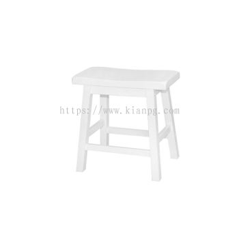 CALIFORNIA Bar Stool (H18") White