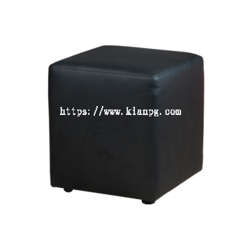 MARY Square Stool PU Black