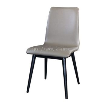 HAY Dining Chair Casa Leather Olive / Black Leg