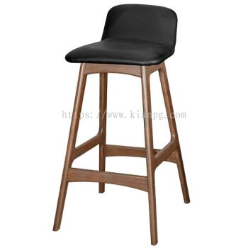 HUA Bar Chair (H29") Cigar / PVC Black