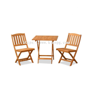 OSAKA NEWBURY Tea Set (1 + 2) Osaka 70 cm SQ Folding Table + Newbury Folding Chair