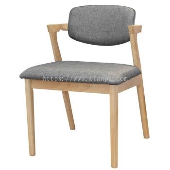 KENTUCKY II Arm Dining Chair Natural / Grey