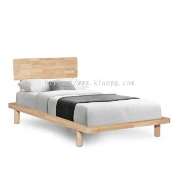 MUJI 3.5' Super Single Wooden Bed Natural