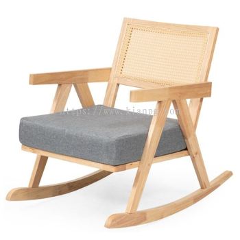 ANCIENT Rocking Chair Natural / Fabric Grey