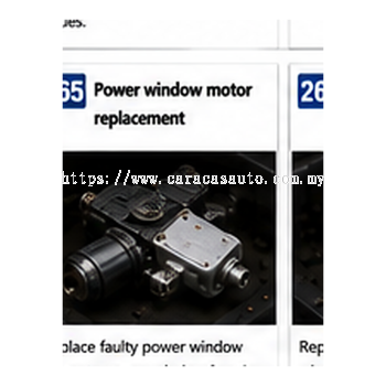 Power Window Motor Replacement