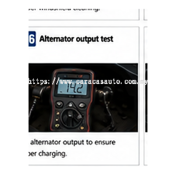 Alternator Output Test