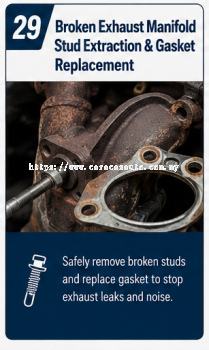 Broken Exhaust Manifold Stud Extraction And Gasket Replacement
