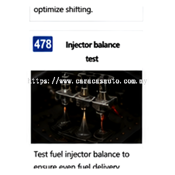 Injector Balance Test