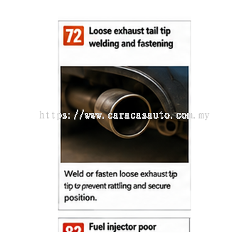 Loose Exhaust Tail Tip Welding And Fastening