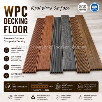 WPC Decking Floor Real Wood Surface