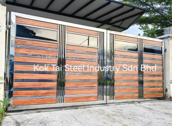 Kok Tai Stainless Steel 304 Wooden Plank Door