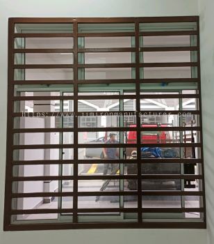 Brown Colour Window Grille