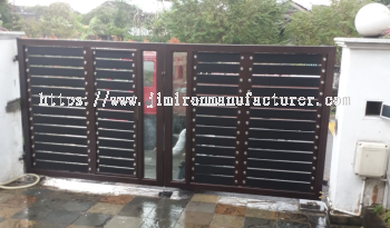 Aluminium Panels & Glass Design Swing Gate