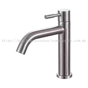 Lucano Stainless Steel Basin Tap